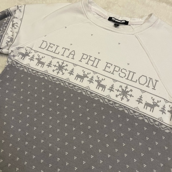 DPhiE (Delta Phi Epsilon) Holiday Long Sleeve Crewneck - Picture 3 of 4
